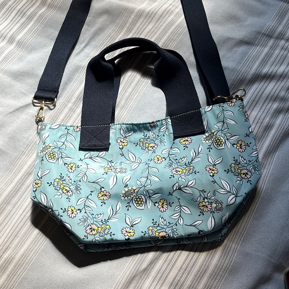 Loft floral reversible mini tote bag